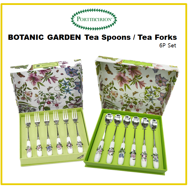 [PORTMEIRION] BOTANIC GARDEN Tea Spoons 6P Set / Tea Forks 6P Set