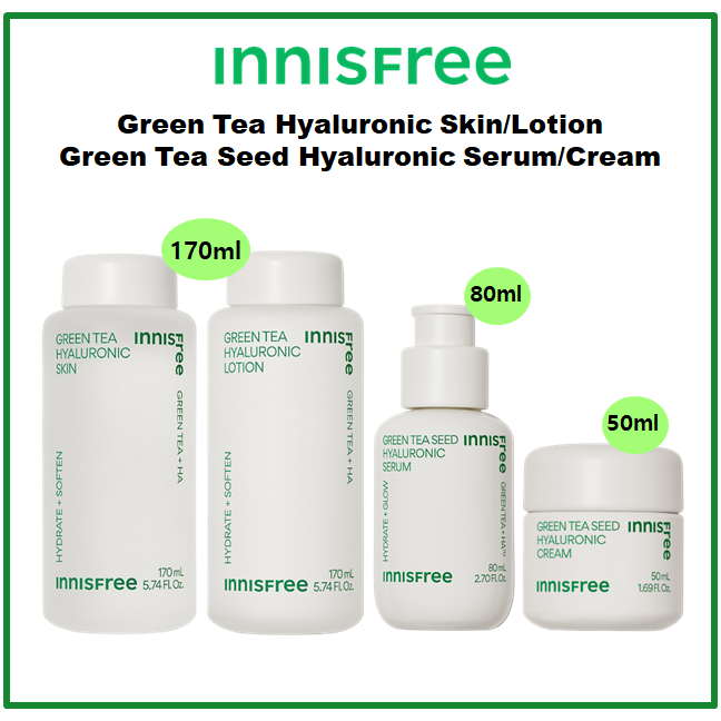 Innisfree Green Tea Hyaluronic Skinlotion Green Tea Seed Hyaluronic Serumcream 9423