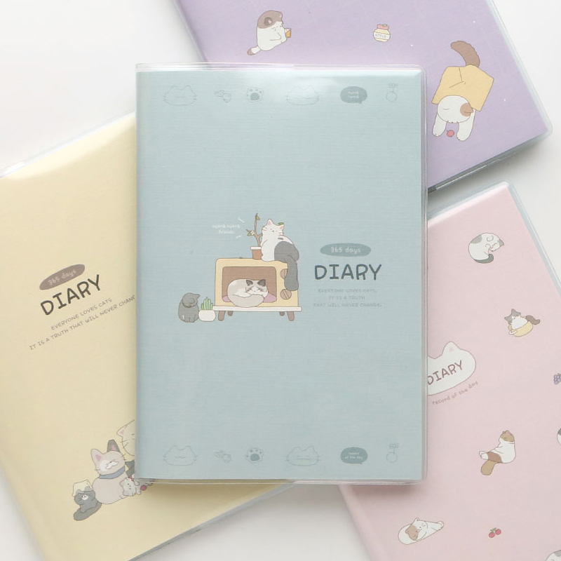 [LAST ONE] Lovely Kitty Undated Diary Planner PVC Clear Soft Cover Cute