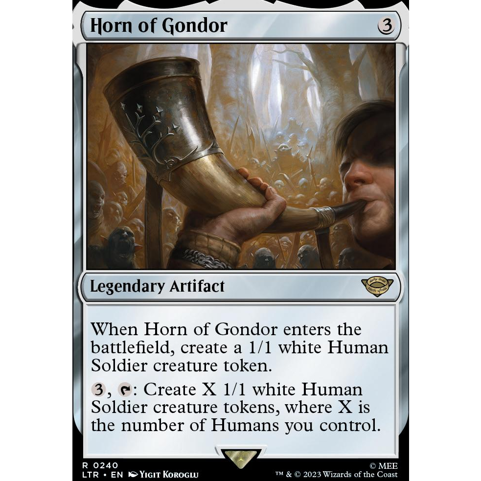 LTR_240 HORN OF GONDOR MTG: Magic the Gathering: Lord of the Rings ...