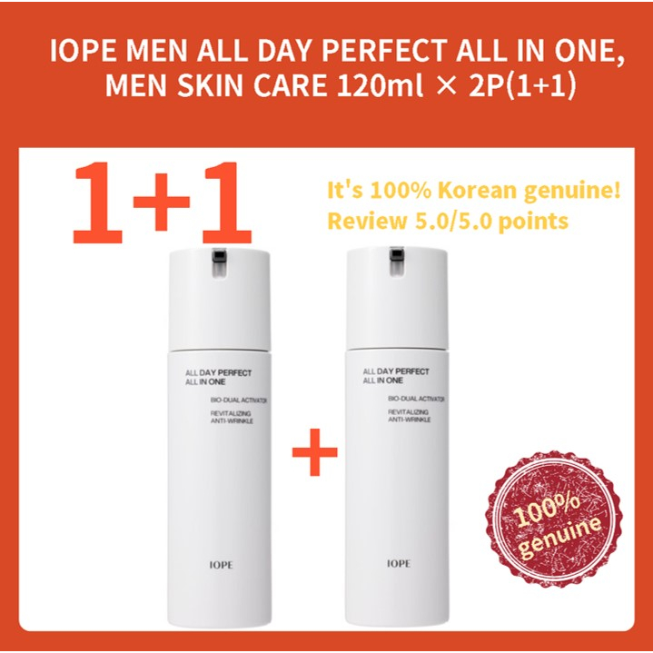 IOPE MEN ALL DAY PERFECT ALL IN ONE, MEN SKIN CARE 120ml × 2P(1+1