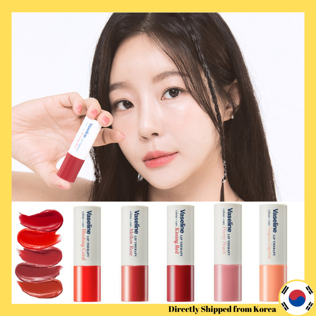 [Vaseline] Lipstick Lip Balm Therapy Colour + Care (Lively, Moist, Soft