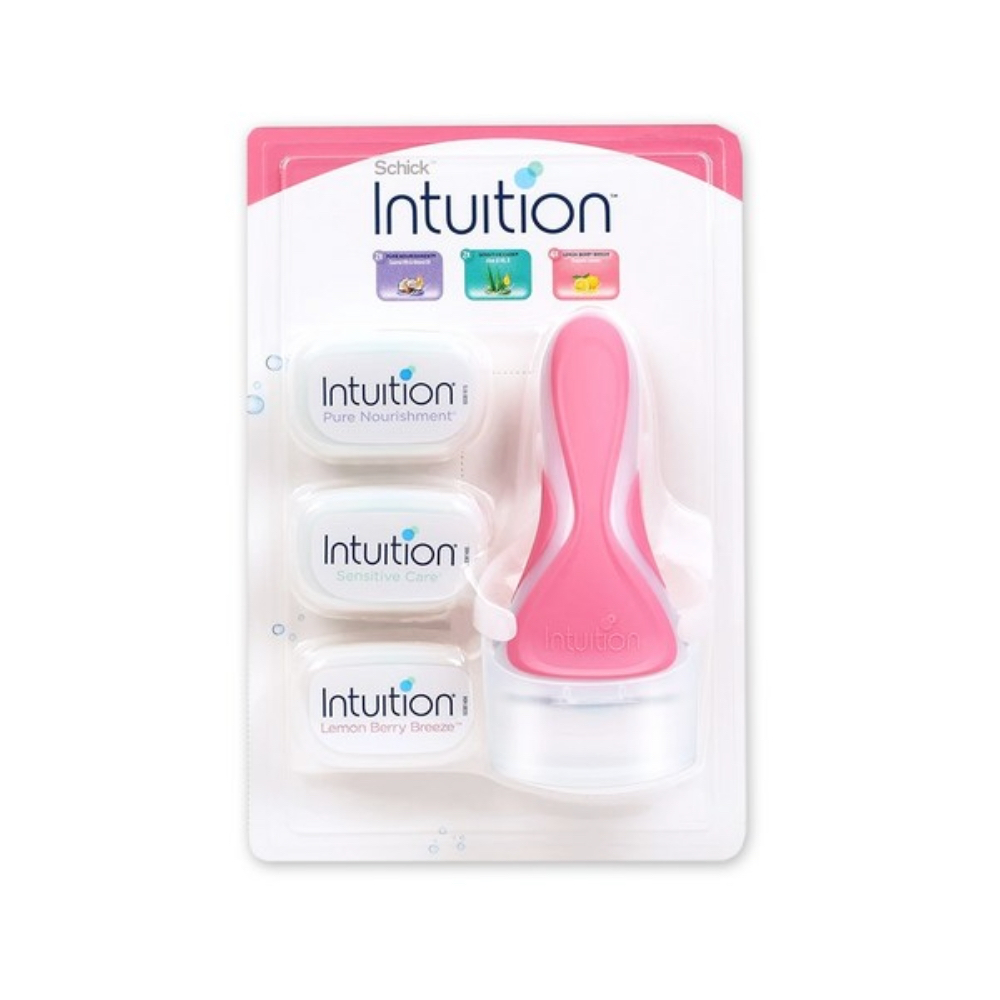 schick intuition womens razor variety pack 2types (1razor+4refills