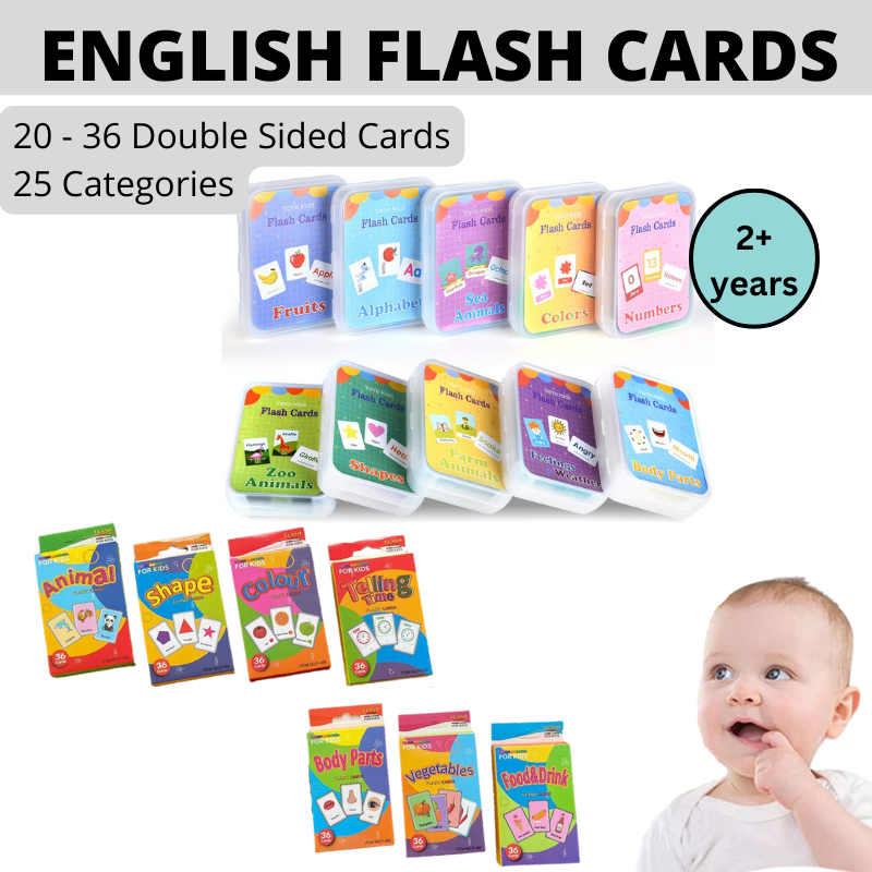 English Flash Cards For Toddlers 2+ Years Montessori Heguru Early