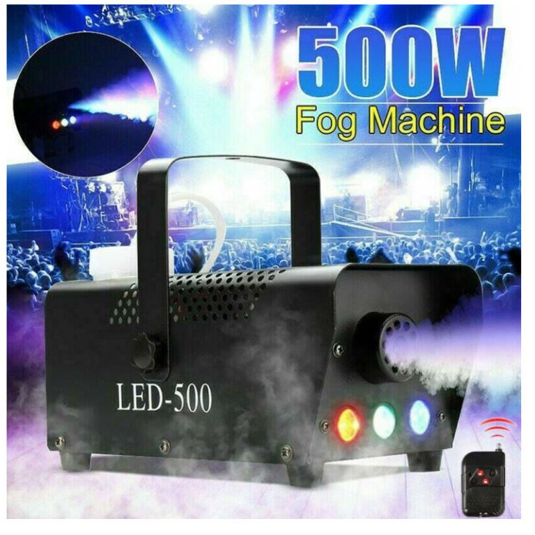 Remote Control Fog Machine 3 LED Lights,12 Colors & Strobe Effect for ...