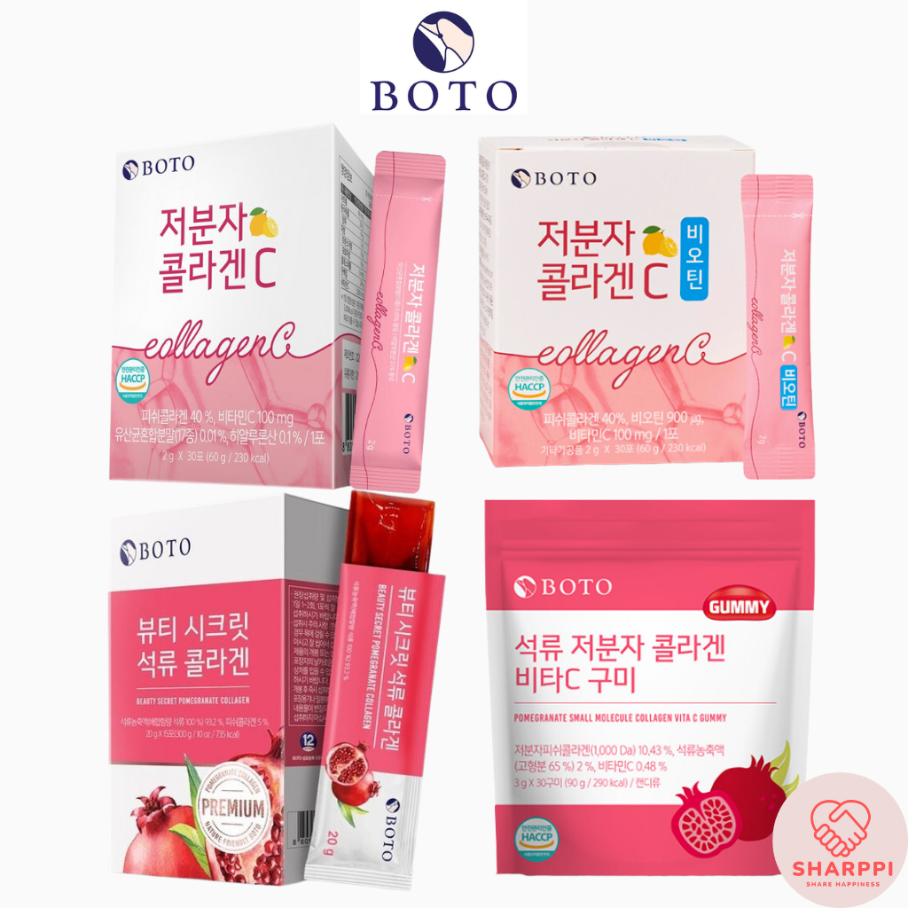 BOTO Fish Collagen Peptide Collection Vitamin C Biotin Pomegranate ...