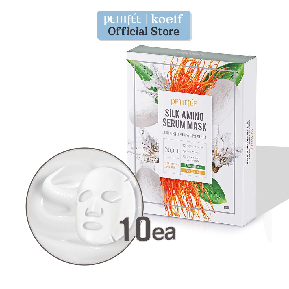 [Petitfee Official] Petitfee Silk Amino Serum Mask (25g x 10 Pcs ...