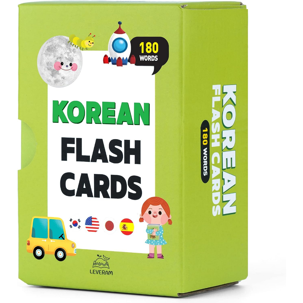 Korean Word Flashcards for Beginners Hangul Flash Cards Korean Gifts