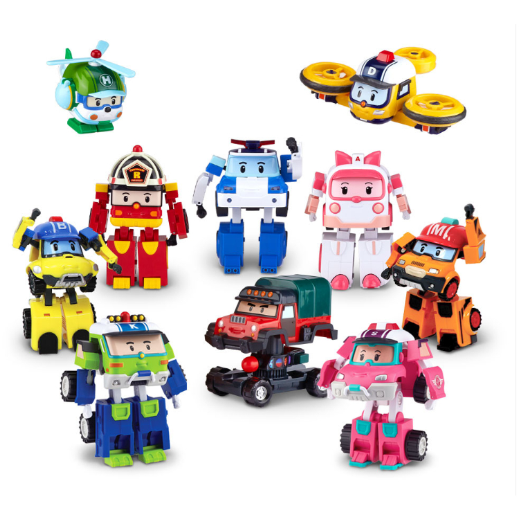  ROBOCAR POLI Transformer toy Poli Amber Roy Heli Mark Bucky Dronie Motiv 