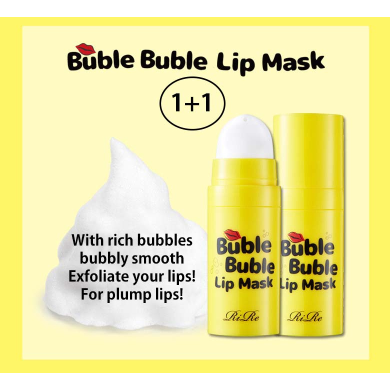 [RIRE] (1+1) Bubble Bubble Lip Mask Exfoliate lips Soft lips Chapped