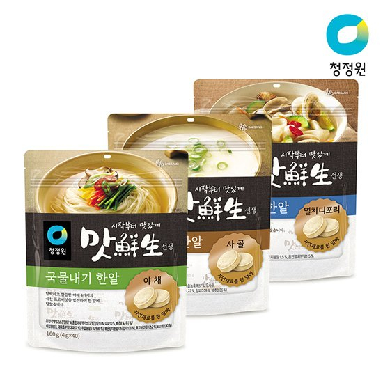 Chung Jung One Traditional Korean Soup Base Stock Vegetables / Anchovy