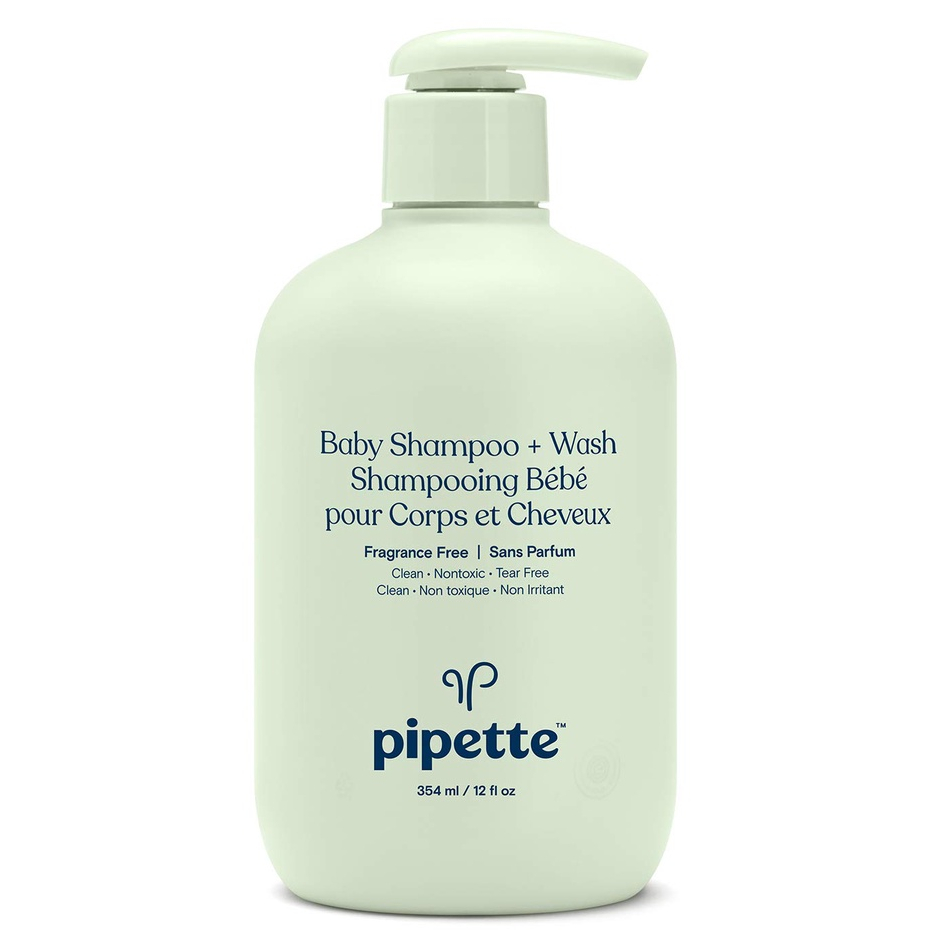 Pipette Baby Shampoo and Body Wash Fragrance Free, TearFree Bath
