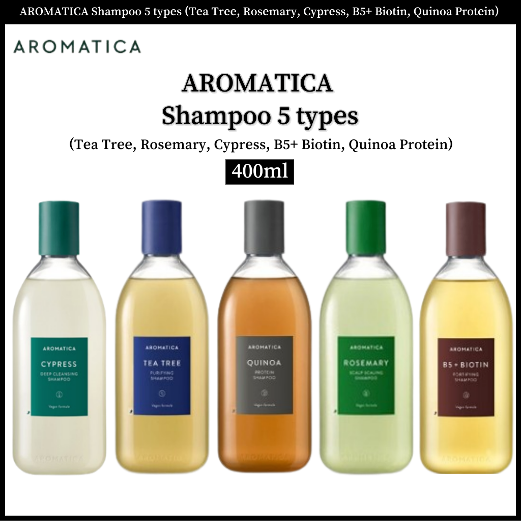 AROMATICA Shampoo 5types 400ml Tea Tree Purifying/Rosemary Scalp