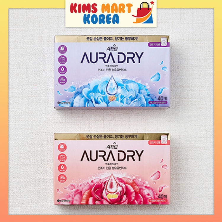 LG Saffron Aura Dry Fabric Softener Sheet for Dryer Sweet Mandarin & Peony,  Magnolia & Lily Made in Korea 40pcs | Shopee Malaysia