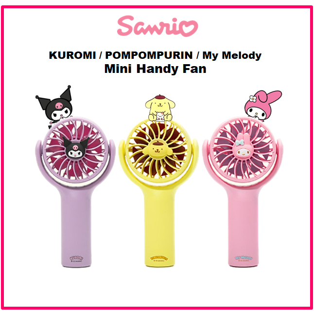 [SANRIO] KUROMI / POMPOMPURIN / My Melody Mini Handy Fan | Shopee Malaysia