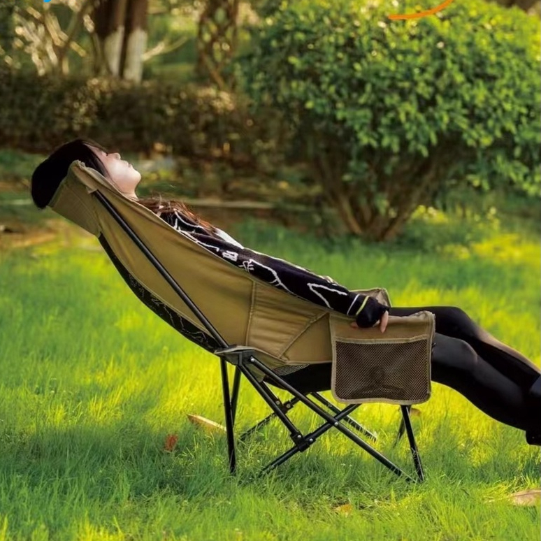 Plus Seat 60cm Width Camping Chair, Side Pocket & Carry Bag, Compact