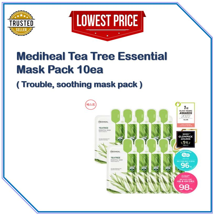 [Korea] Mediheal Tea Tree Essential Mask Pack 10ea ( Trouble, soothing ...