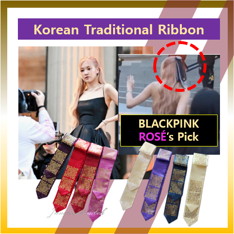 Korean Traditional Ribbon Golden Daenggi, Black Pink Rose | Shopee Malaysia