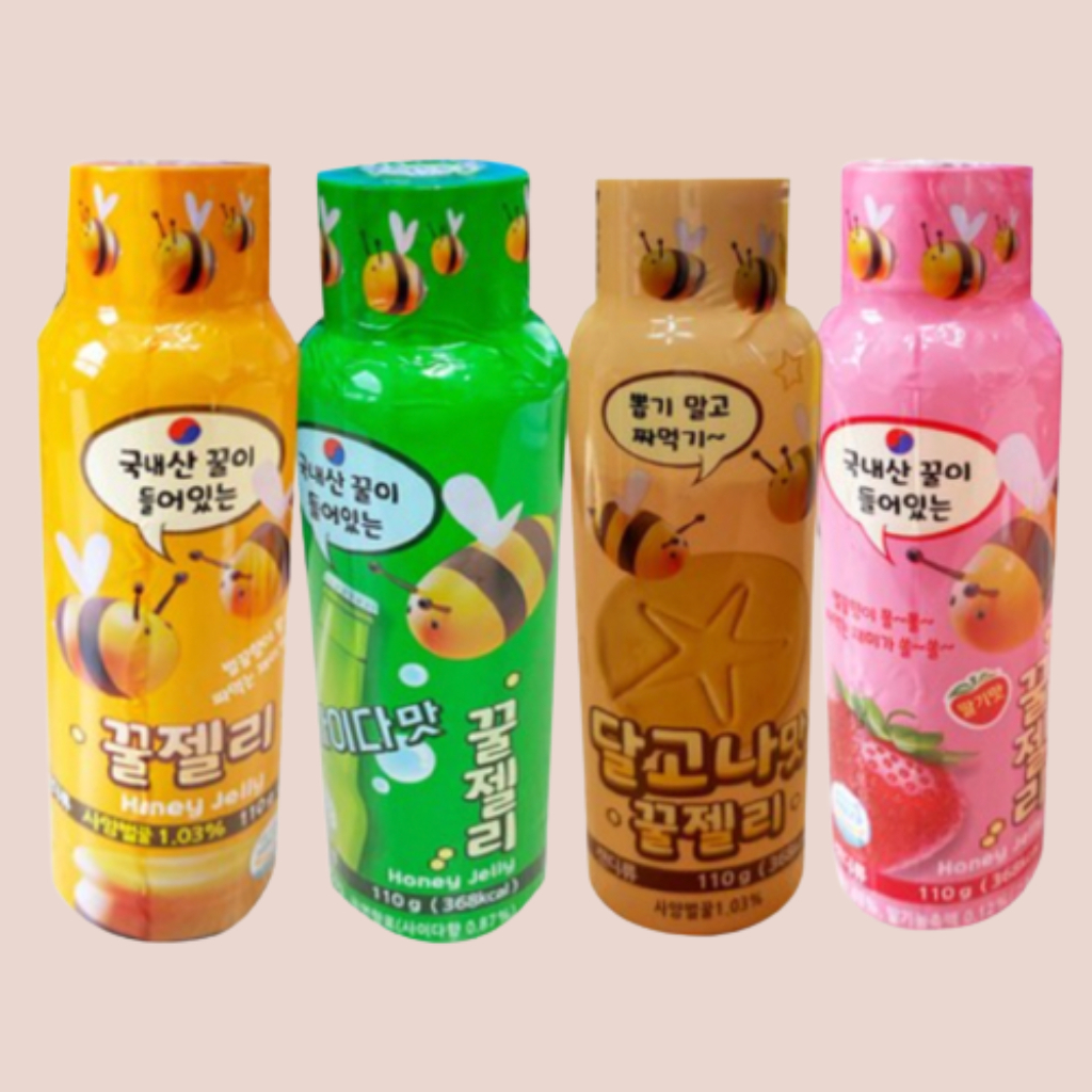 Honey Jelly 110g 4 Flavors Original Sprite Dalgona Strawberry Chewy