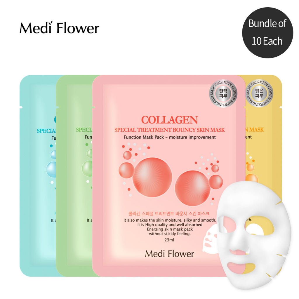 [Mediflower] [Bundle of 10] Special Treatment Skin Mask Sheet 4 Types