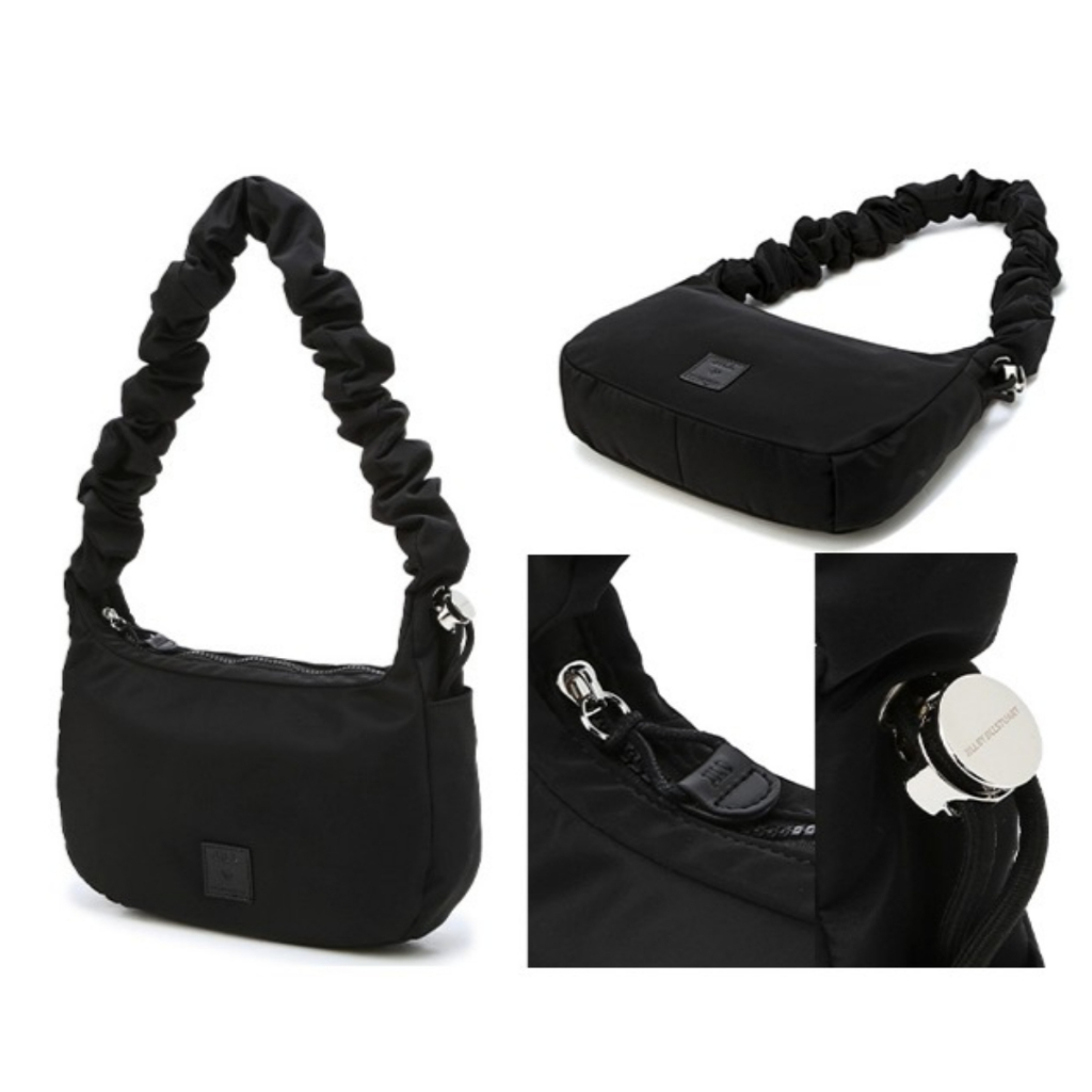 ショルダーバッグ・ポシェット JILLSTUART Edinylon logo patch string shoulder bag 4 colors JILL BY JILLSTUART Eddy Nylon Logo Patch String Adjustable