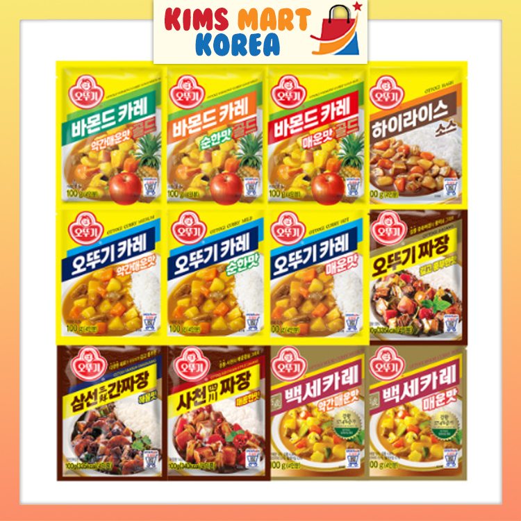 Ottogi Korean Curry, Jjajang PreCooked Ready in 3 Minute, Powder