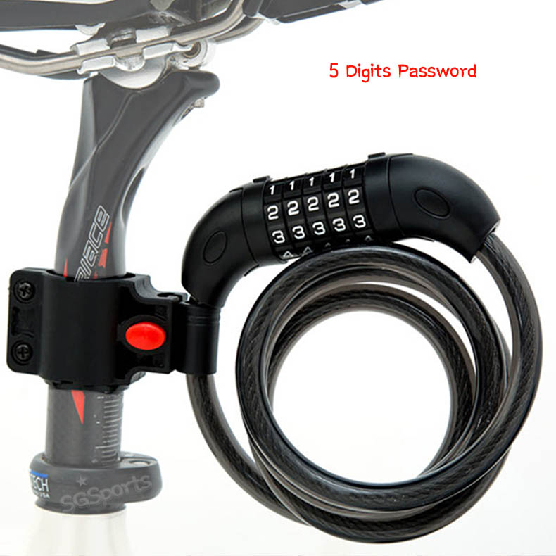 thumbnail image 2 of TACKLIFE HCL1C 4-Foot Resettable Combination Cable Bike Lock – Self-Coiling 2 of 6