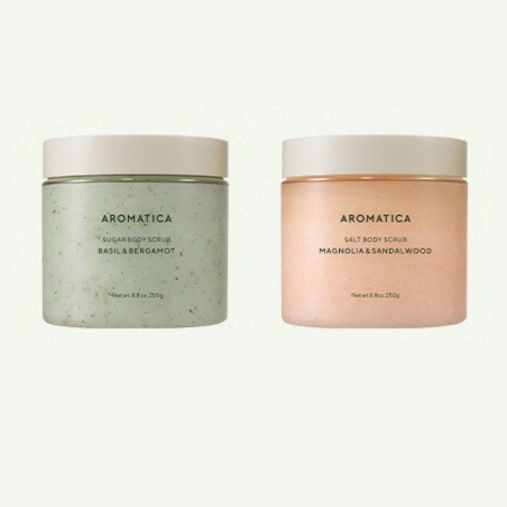 [AROMATICA] Aromatherapy Body Scrub 250ml Wooden Spatchler Presents