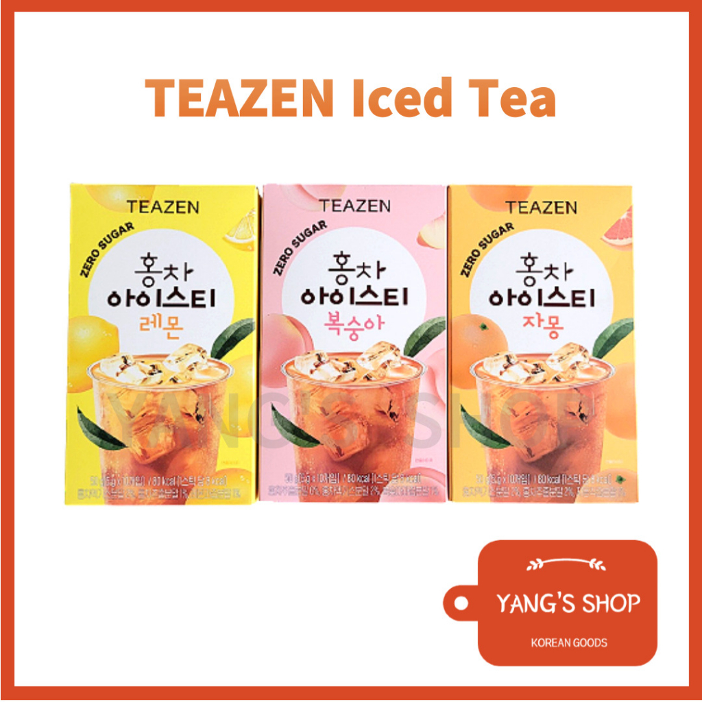 [TEAZEN] Iced Tea 3 Flavors 10T / 30T / Lemon / Grapefruit / Peach Iced ...