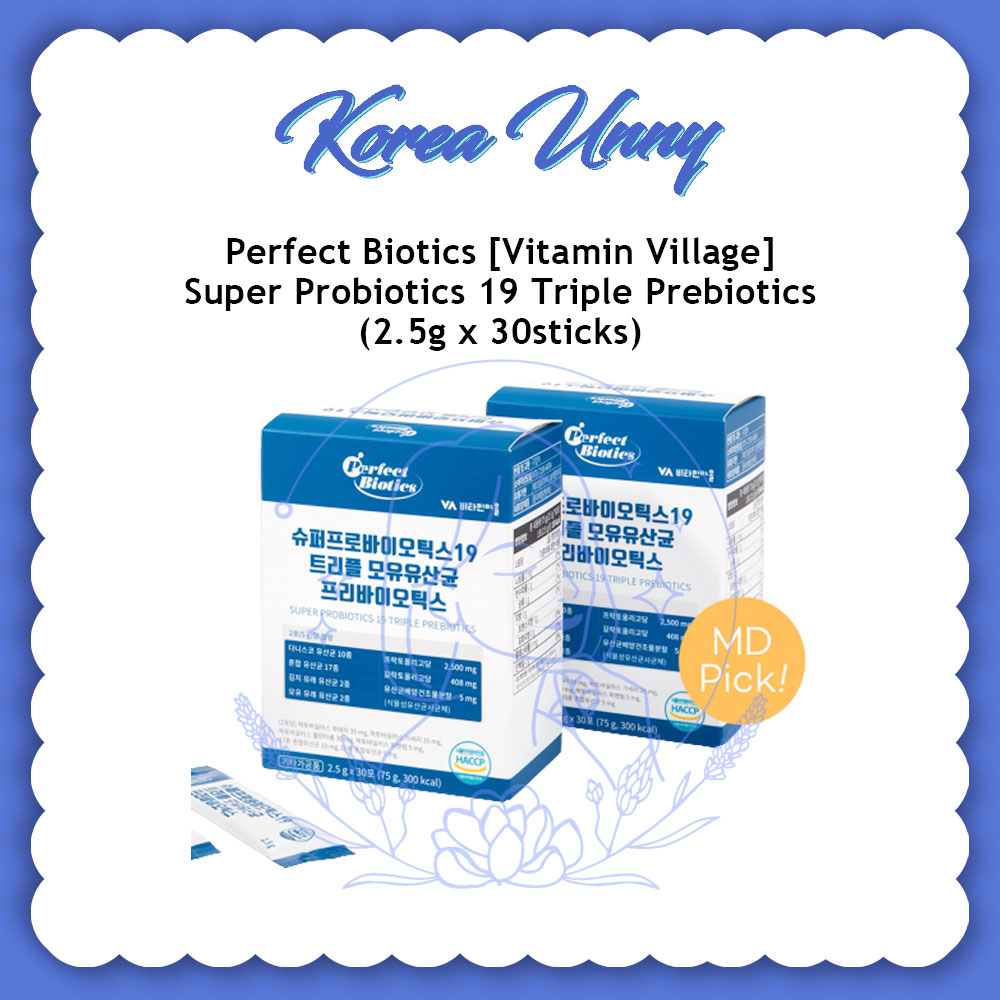 Perfect Biotics [Vitamin Village] Super Probiotics 19 Triple Prebiotics ...