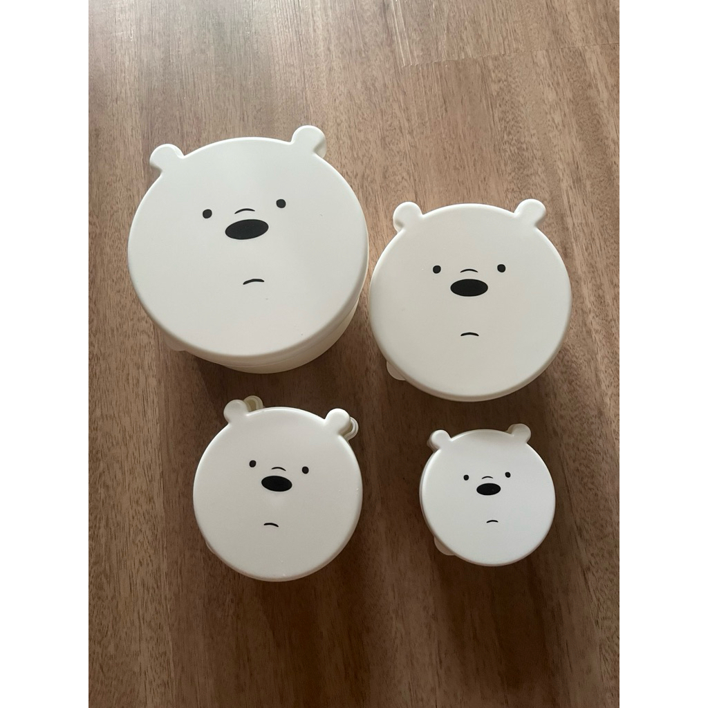 Ice bear, we bare bear containers, miniso | Shopee Malaysia