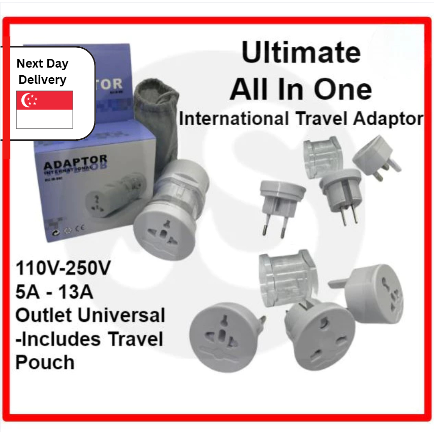 [Local Warranty] Universal Travel Adapter Plug All In one International ...
