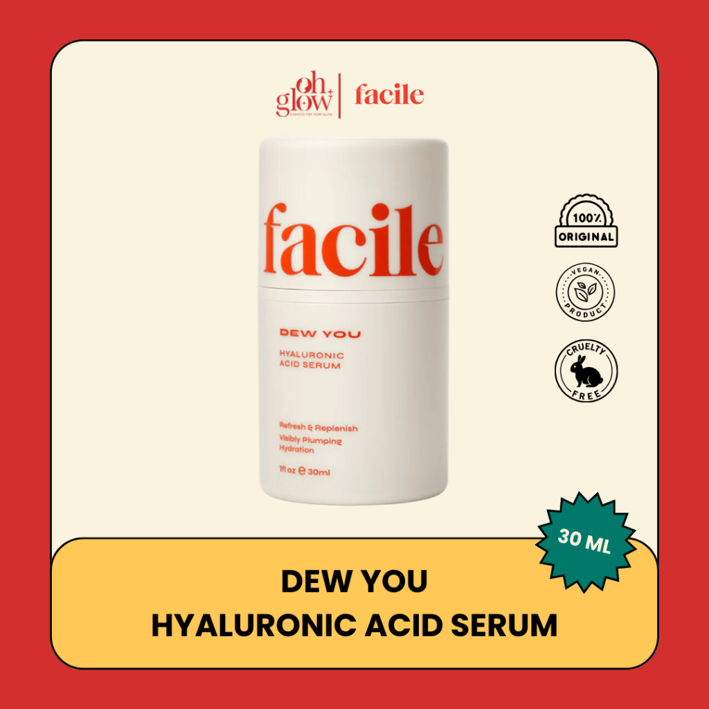 Facile Dew You Hyaluronic Acid Serum (Serum to boost hydration, depuff ...