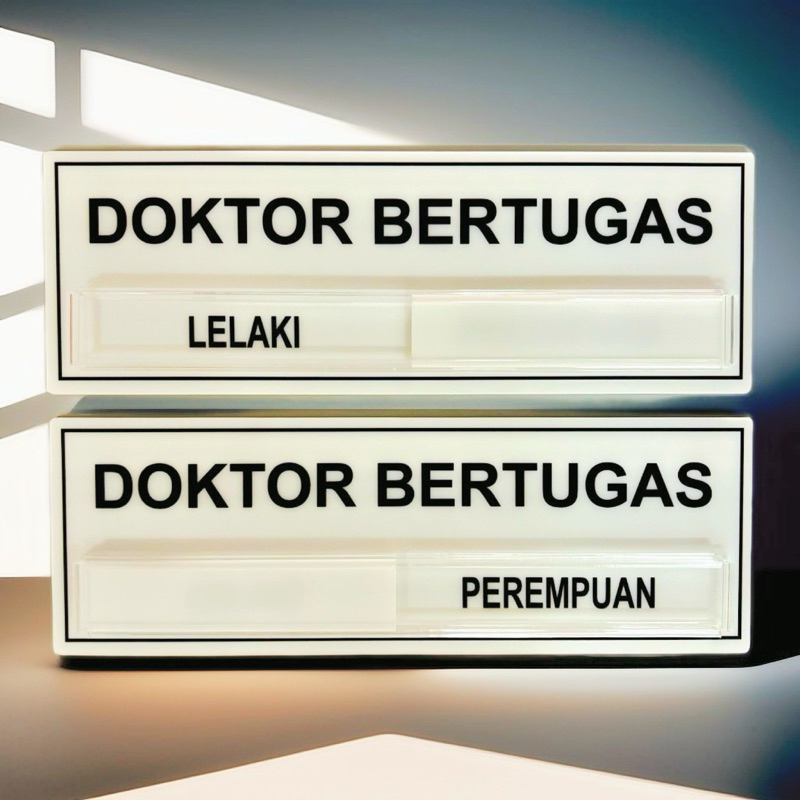 [With Slider] Custom Office Signage Slider Ada Tiada , Door Signage ...
