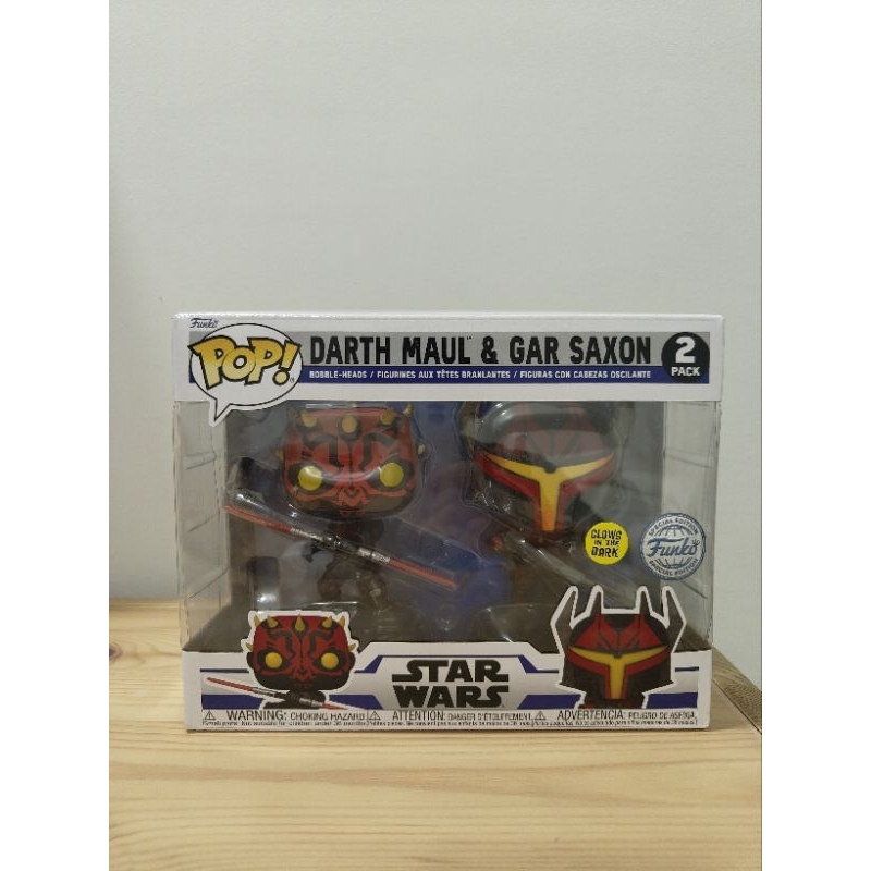 Funko Pop Star Wars Darth Maul & Gar Saxon 2 Pack Glows - Game Games - A Loja Mais POP do Brasil | Vem Conhecer