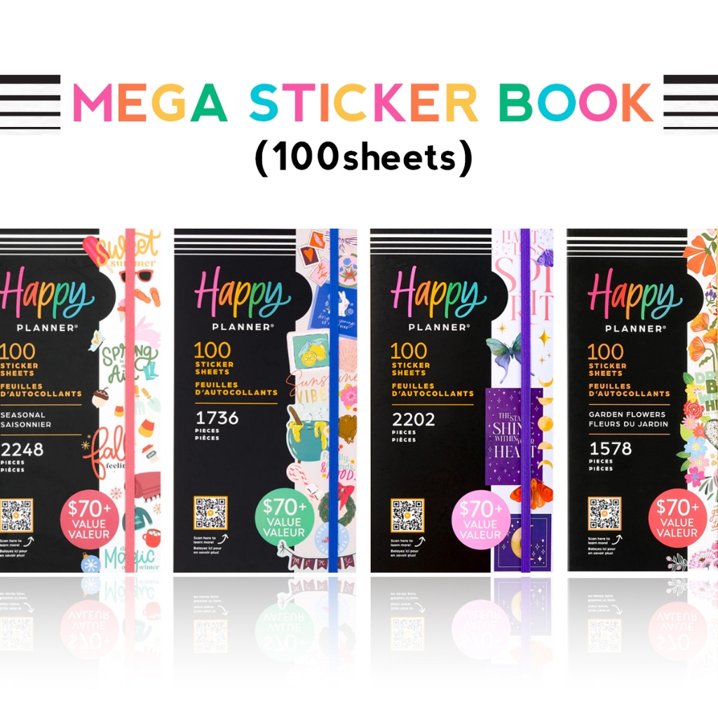 Mega Sticker Book 100sheets Waterproof Sticker Cute Sticker | Shopee ...