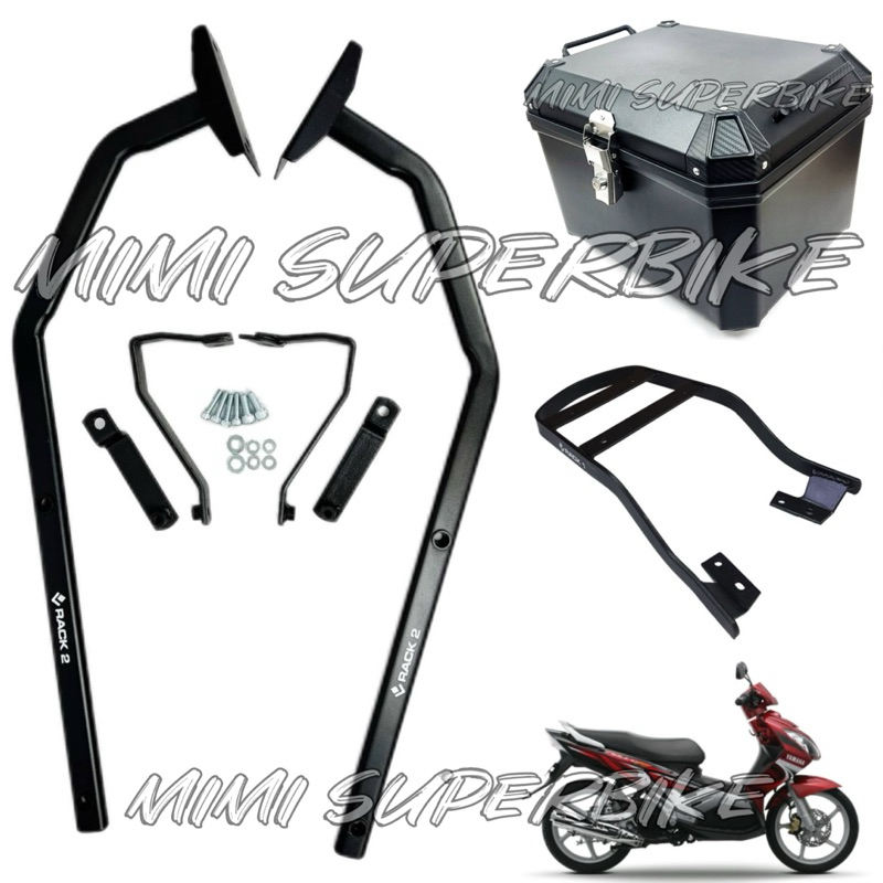 YAMAHA NOUVOS NOUVO S NOUVO115 MONORACK HEAVY DUTY & TOP BOX ABS 45L 45 ...