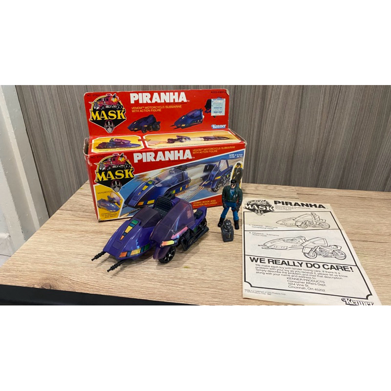 Kenner M.A.S.K. Sly Rax w/ Mask & Piranha Side Car Submarine w/ Launcher 1985