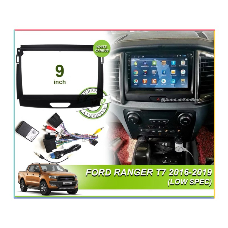 Ford Ranger T7 2016-2019 ( low Spec) 9”inch android casing with Canbus ...