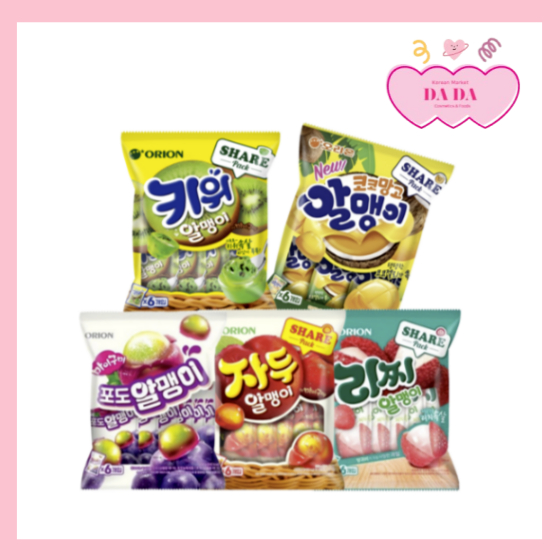 ORION Fruit Jelly 67g 5 Flavours Mango, Grape, Plum, Lychee, Kiwi ...