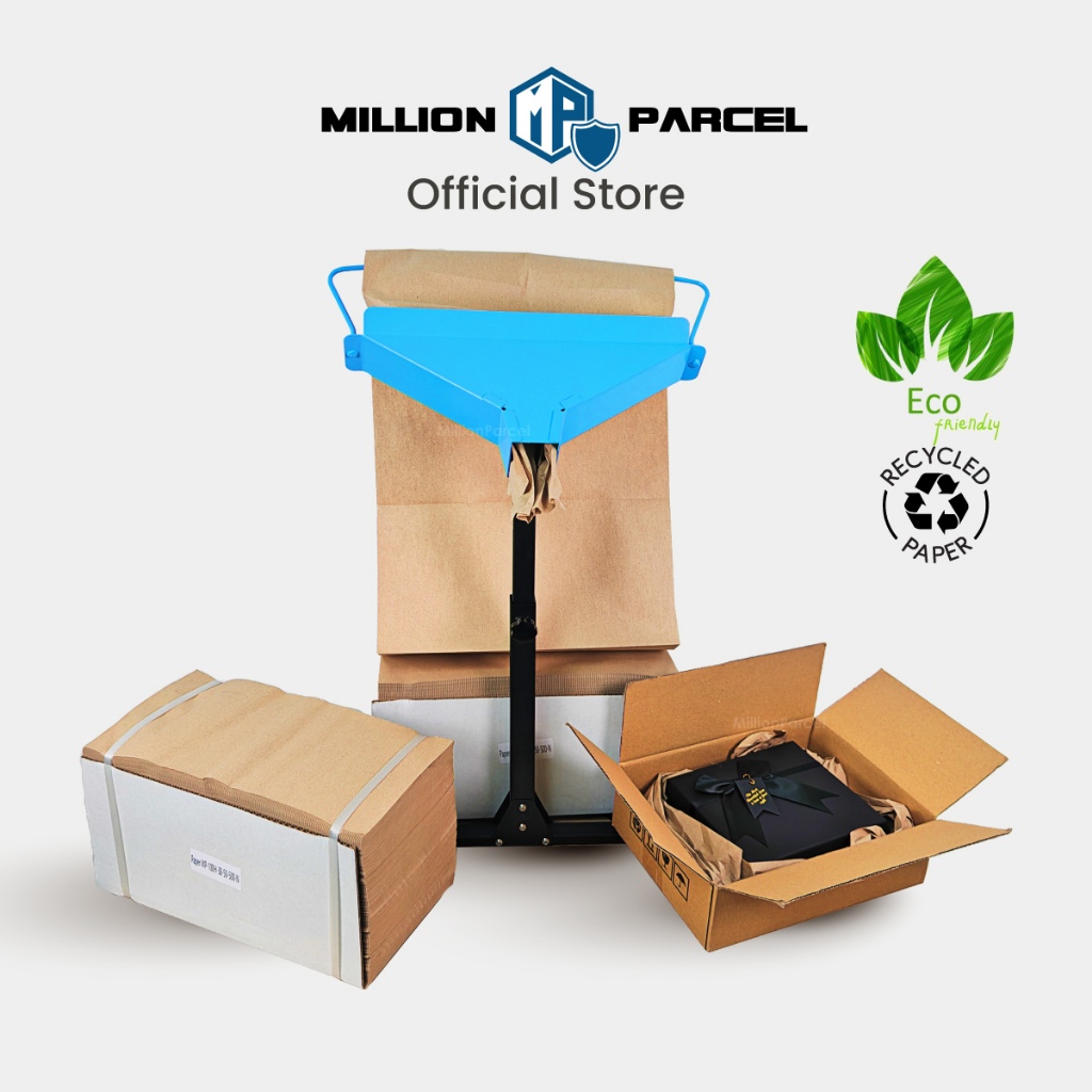 MillionParcel Z-fold Kraft Paper & Rack | Brown Paper Bubble Sheet ...