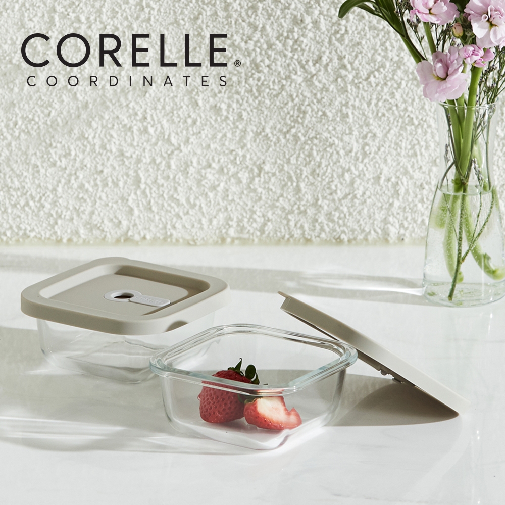 Corelle Square Glass Food Storage Container 2p (320ml) BPA Free ...