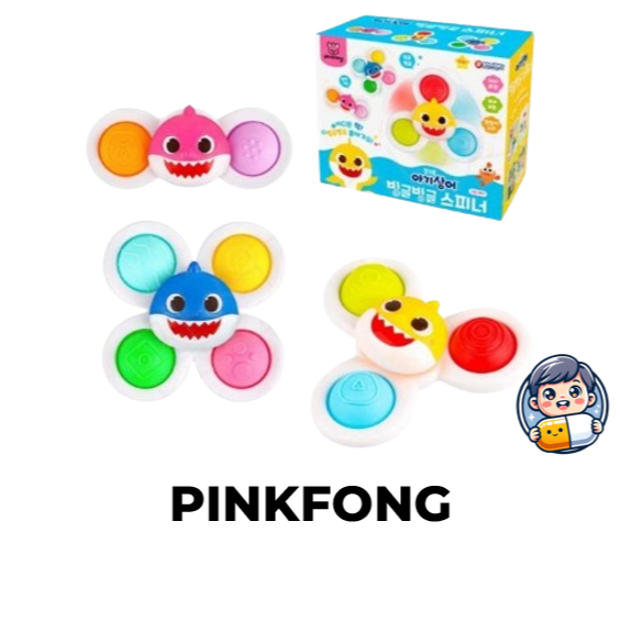 PINKFONG Baby Shark Spinning Spinner Tactile Developmental Toy 3-piece