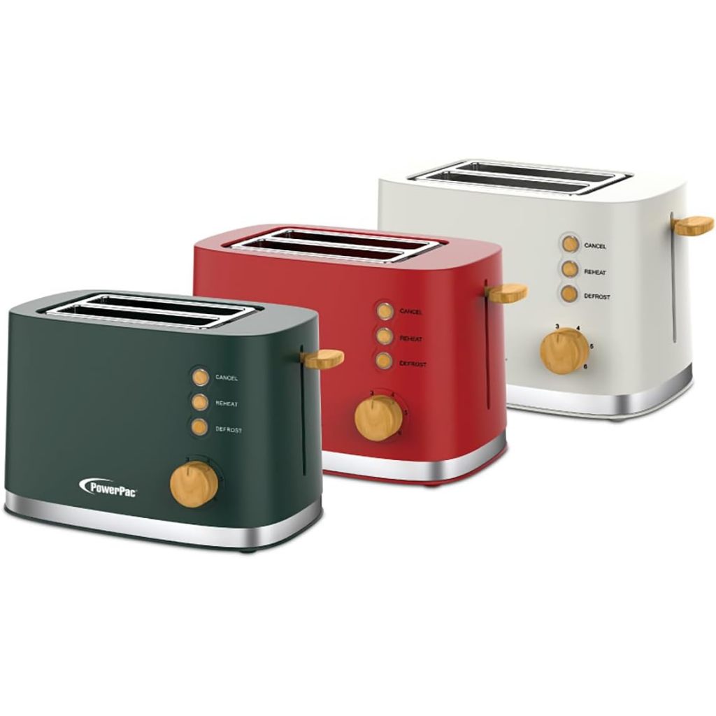 PowerPac Bread Toaster PPT05 (Color May Vary), Esthetically designed to ...