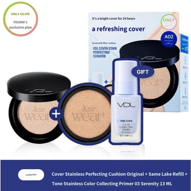 VDL Cover Stain Perfecting Cushion + Refill + Mini Primer for Limited ...