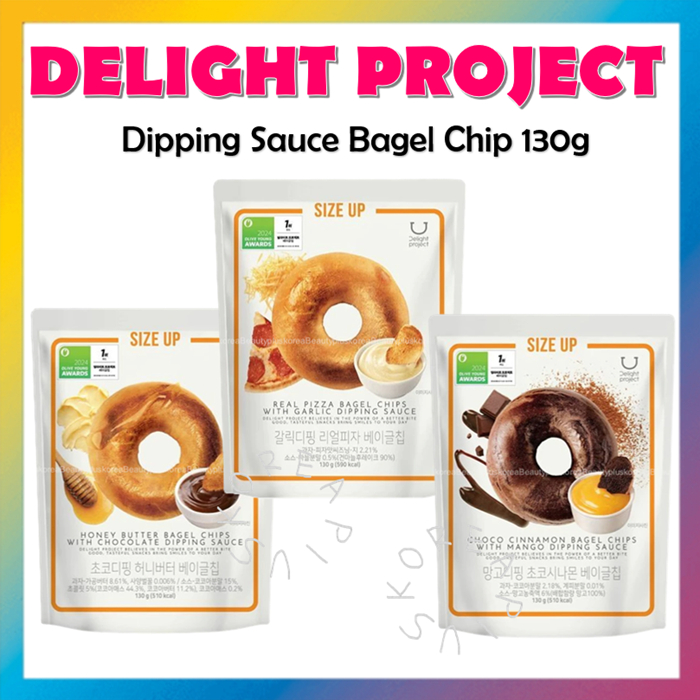 [DELIGHT PROJECT] Dipping Sauce Bagel Chip 130g (Real Pizza, Honey ...
