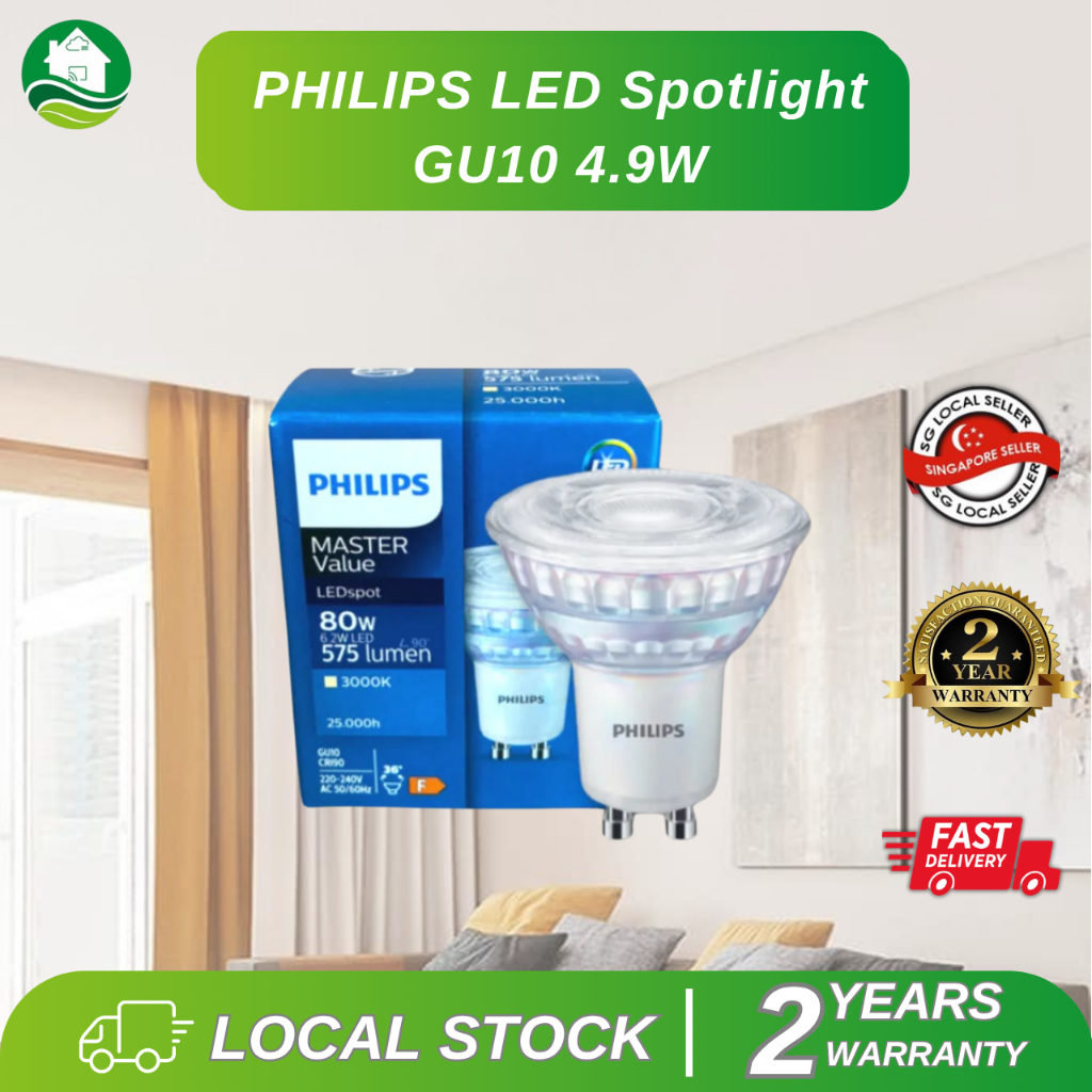 Philips GU10 LED Spotlight Bulb Not Dimmable (4.9w) | Shopee Malaysia