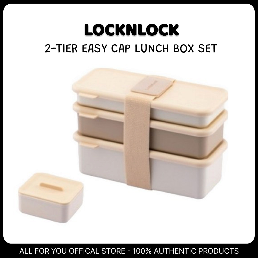 [LOCKNLOCK] 2-Tier Easy Cap Lunch Box Set | Shopee Malaysia