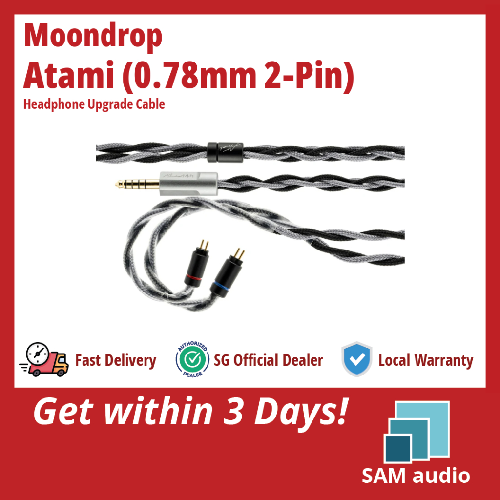 MOONDROP MC2 cavo di aggiornamento del microfono 3,5 mm 0,78 mm 2 pin placcatura in rame e argento senza ossigeno