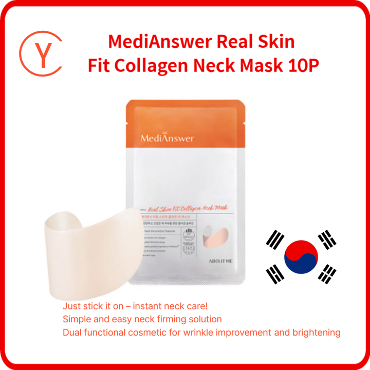 Medianswer Real Skin Fit Collagen Neck Mask 10 Sheets, korea,S358 ...